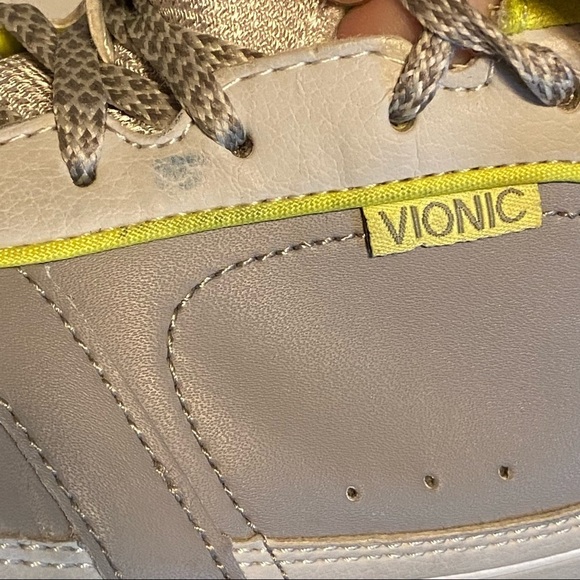 Vionic Kona Orthotic Running Shoes in Gray/Lime Size 7.5 - Picture 6 of 10
